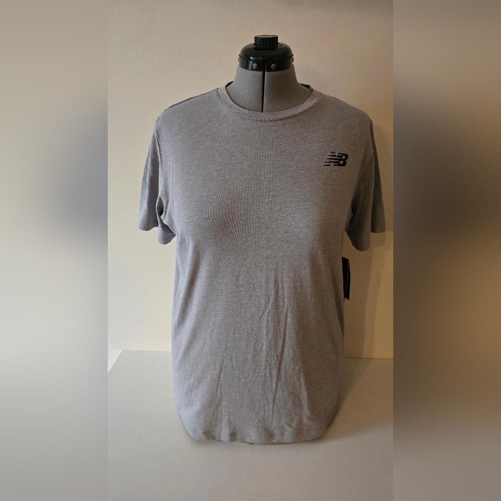 New Balance Gray Logo Tee Shirt Size Large